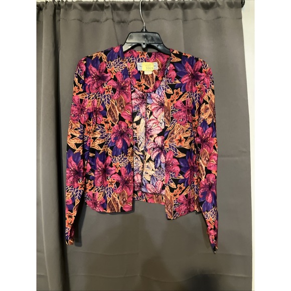 Norton McNaughton Women's‎ Medium Floral Jacket, Lightweight Vintage Jacket - Picture 1 of 6